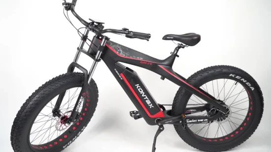 Kontax 미국 창고 탄소 섬유 750W/1000W 26인치 고속 지방 타이어 전기 산악 자전거, 인기 있는 남성용 비치 크루저 자전거